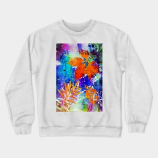 Botanical abstract autumn leaves Crewneck Sweatshirt